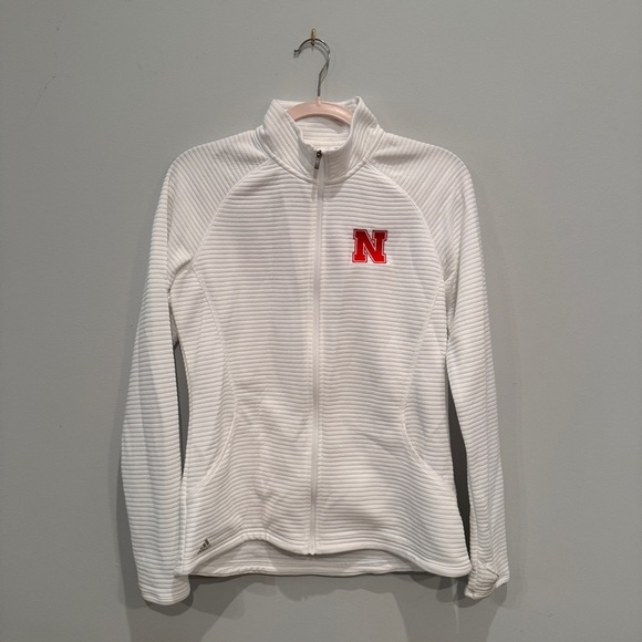 adidas Jackets & Blazers - Nebraska Cornhuskers Adidas White Jacket